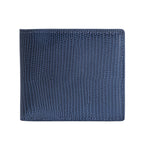 Navy Blue Lizard Leather Bifold Wallet by Gentcreate
