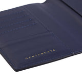 Interior of the Navy Crocodile Leather Passport Case