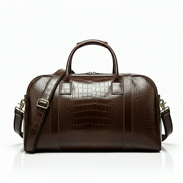 Bolso bandolera de cuero marrón vía