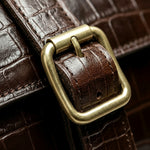 Bolsa Crossbody em Couro Marrom Via