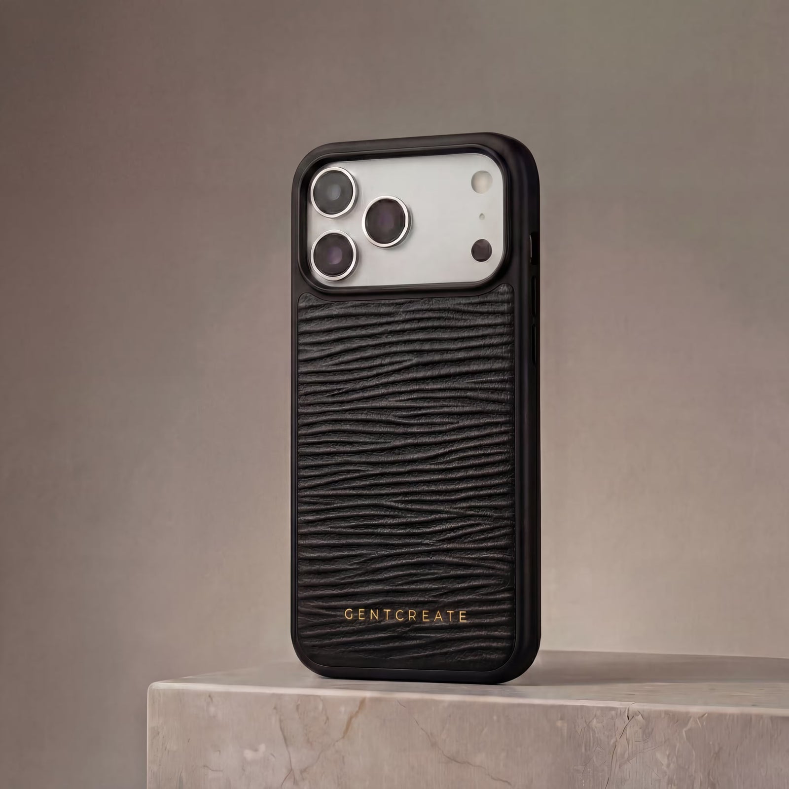 Leather iPhone Case Wave Pattern - GENTCREATE