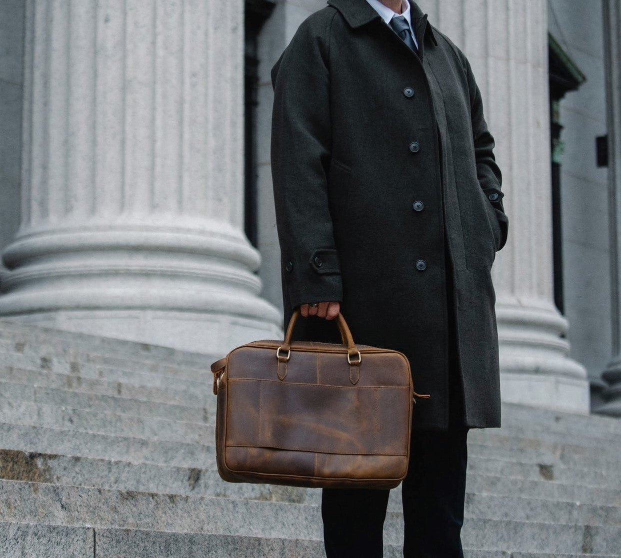 brown leather messenger bag - Gentcreate