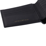 Interior of the Saffiano Black Leather Bifold Wallet by Gentcreate Luxury Fashion Brand