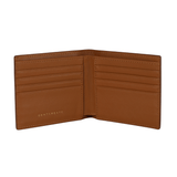 Interior of the Saffiano Brown Leather Bifold Wallet by Gentcreate