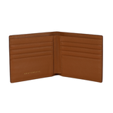 Interior of the Saffiano Brown Leather Bifold Wallet by Gentcreate