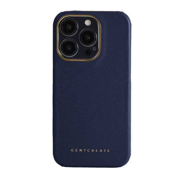 【✨美品✨】 プラダ サフィアーノ iPhone15Pro ケース ネイビー サフィアーノレザー iPhoneケース