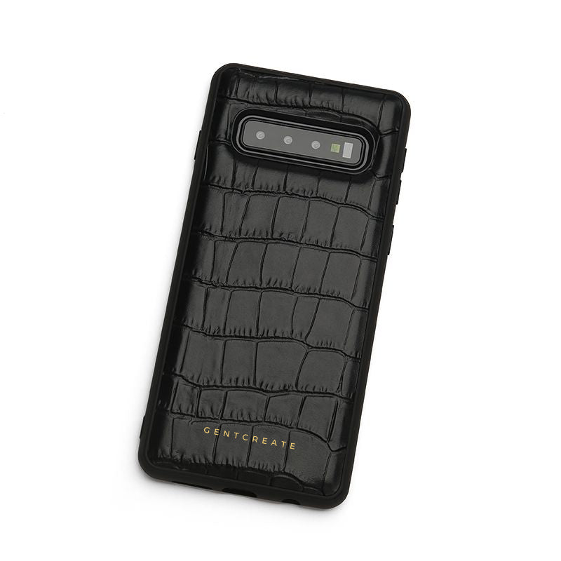 Black Samsung Leather Phone Case - Gentcreate Shop