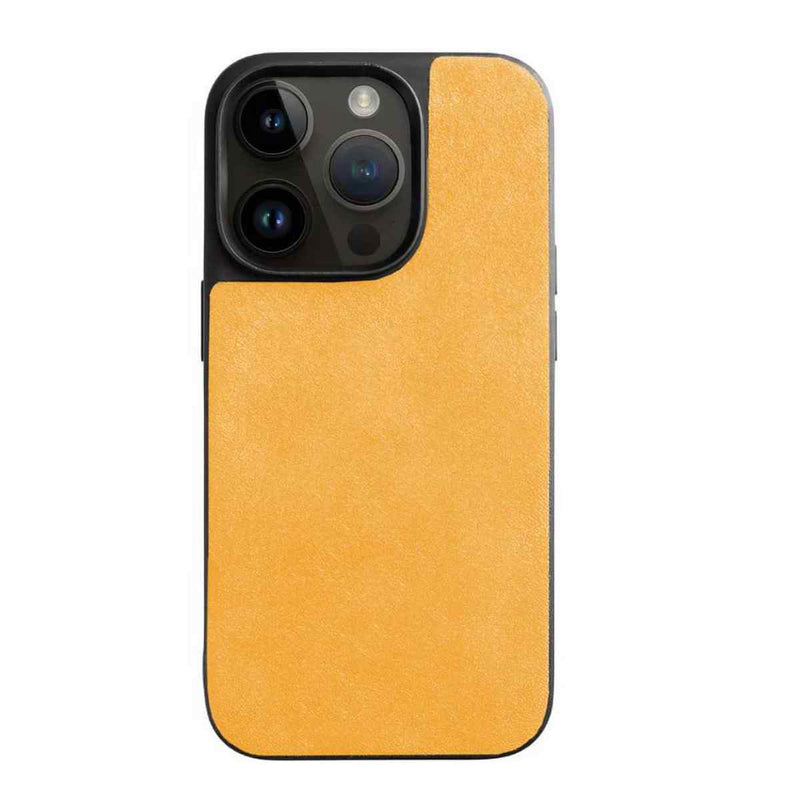 Yellow Alcantara 14 Pro iPhone Case by Gentcreate