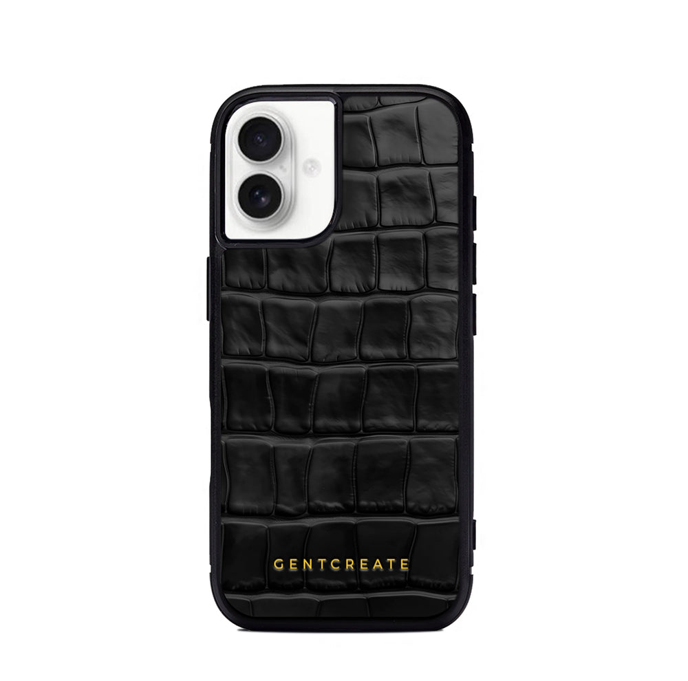 Leather iPhone Case Croco Glossy