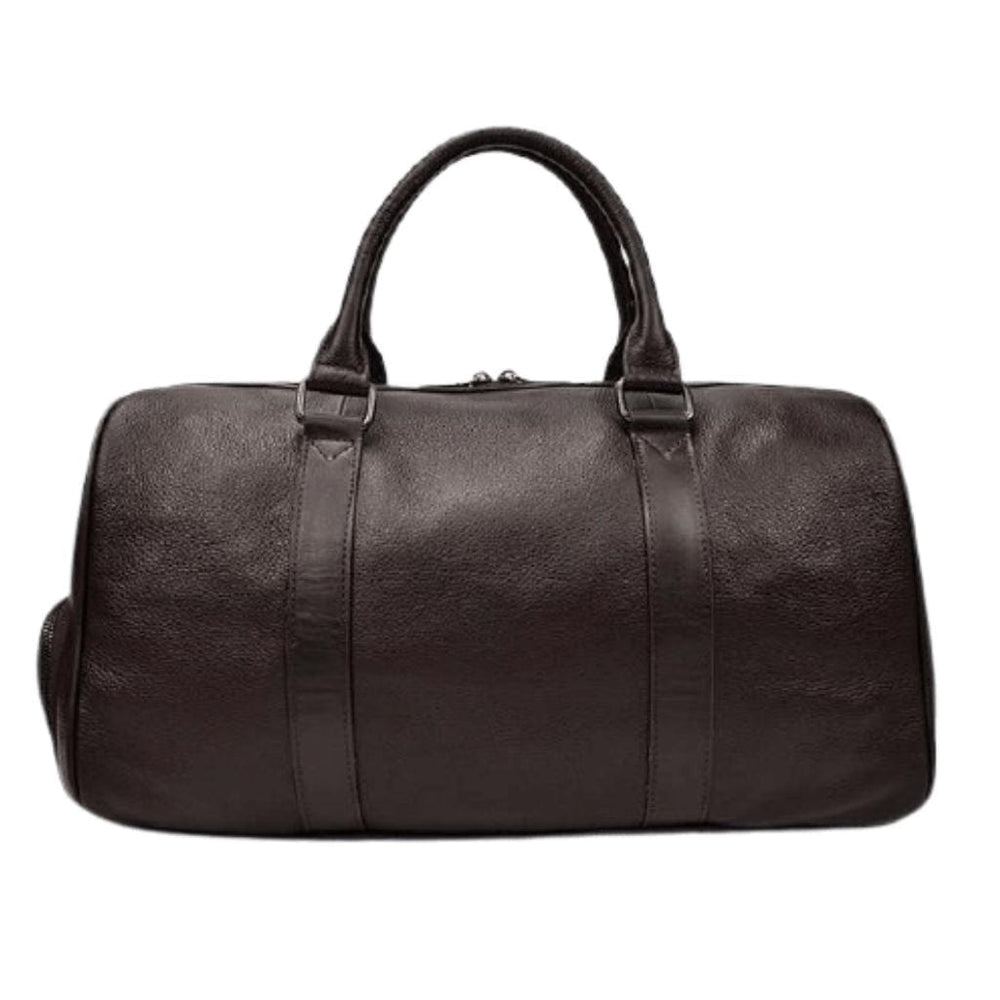 Brown Leather Duffle Bag By Luxury Fashion Brand Gentcreate