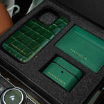 Funda de iPhone de Cuero Croco Brillante - GENTCREATE