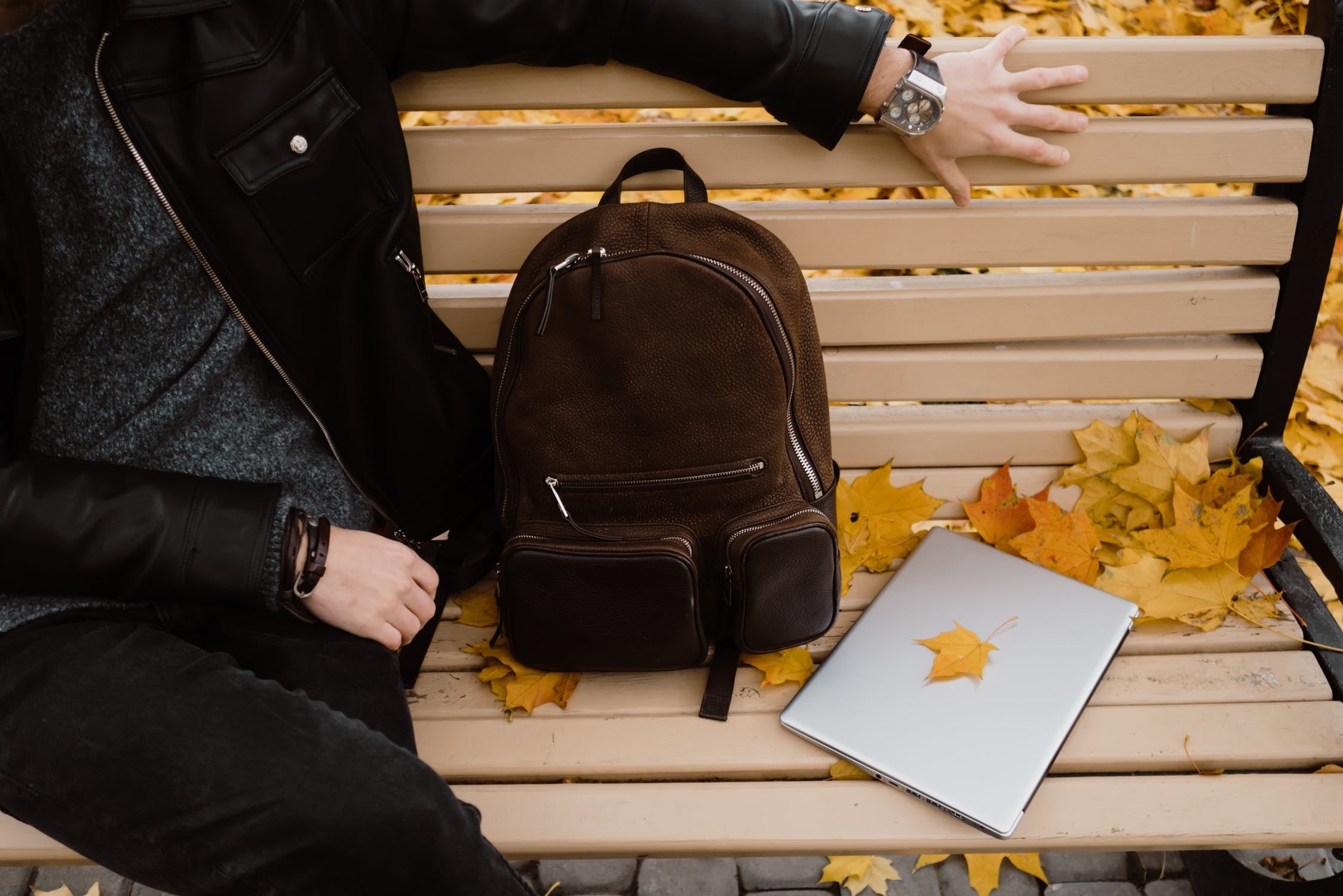 Brown Leather Backpack - Gentcreate