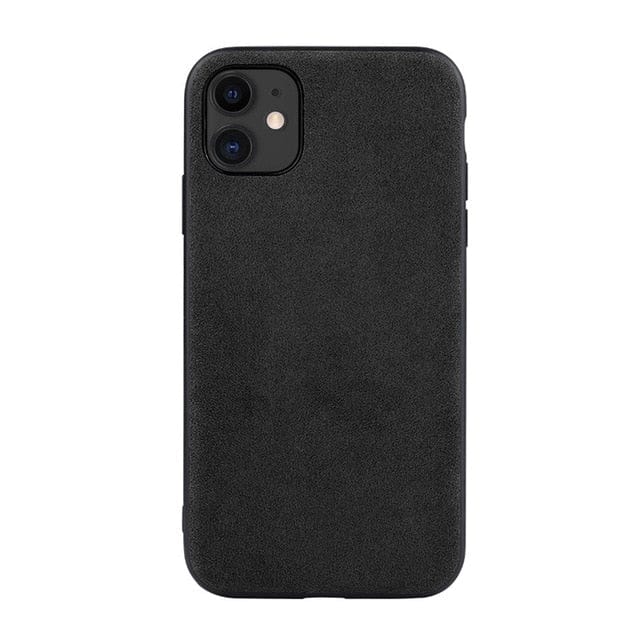 iPhone 11 Pro Max / Black Alcantara iPhone Case by Gentcreate