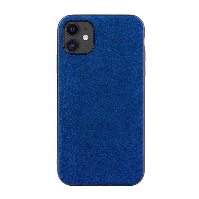 iPhone 11 Pro Max / Blue Alcantara iPhone Case by Gentcreate