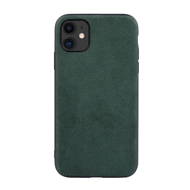 iPhone 11 Pro Max / Green Alcantara iPhone Case by Gentcreate