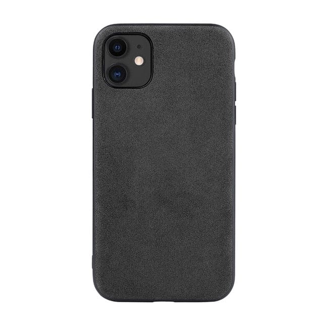 iPhone SE 2020 / Dark Gray Alcantara iPhone Case by Gentcreate