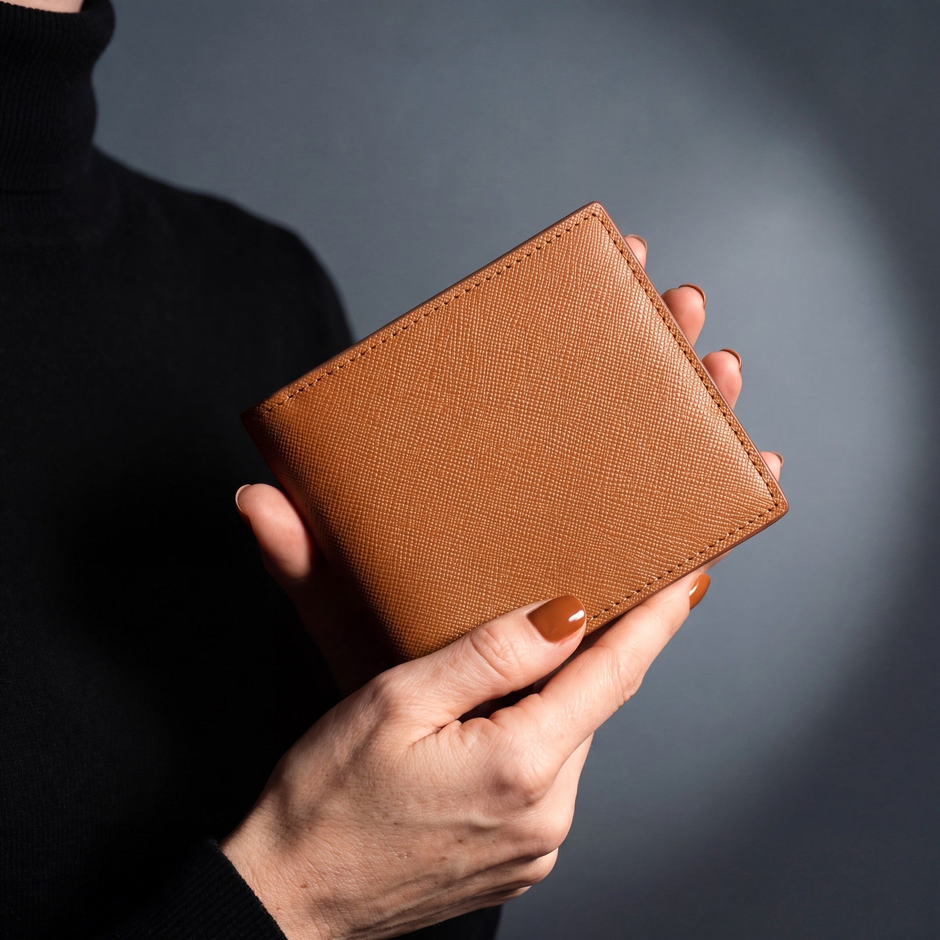 サフィアーノレザー 二つ折り財布 メンズ 本革 型押し ギフト | GENTCREATE