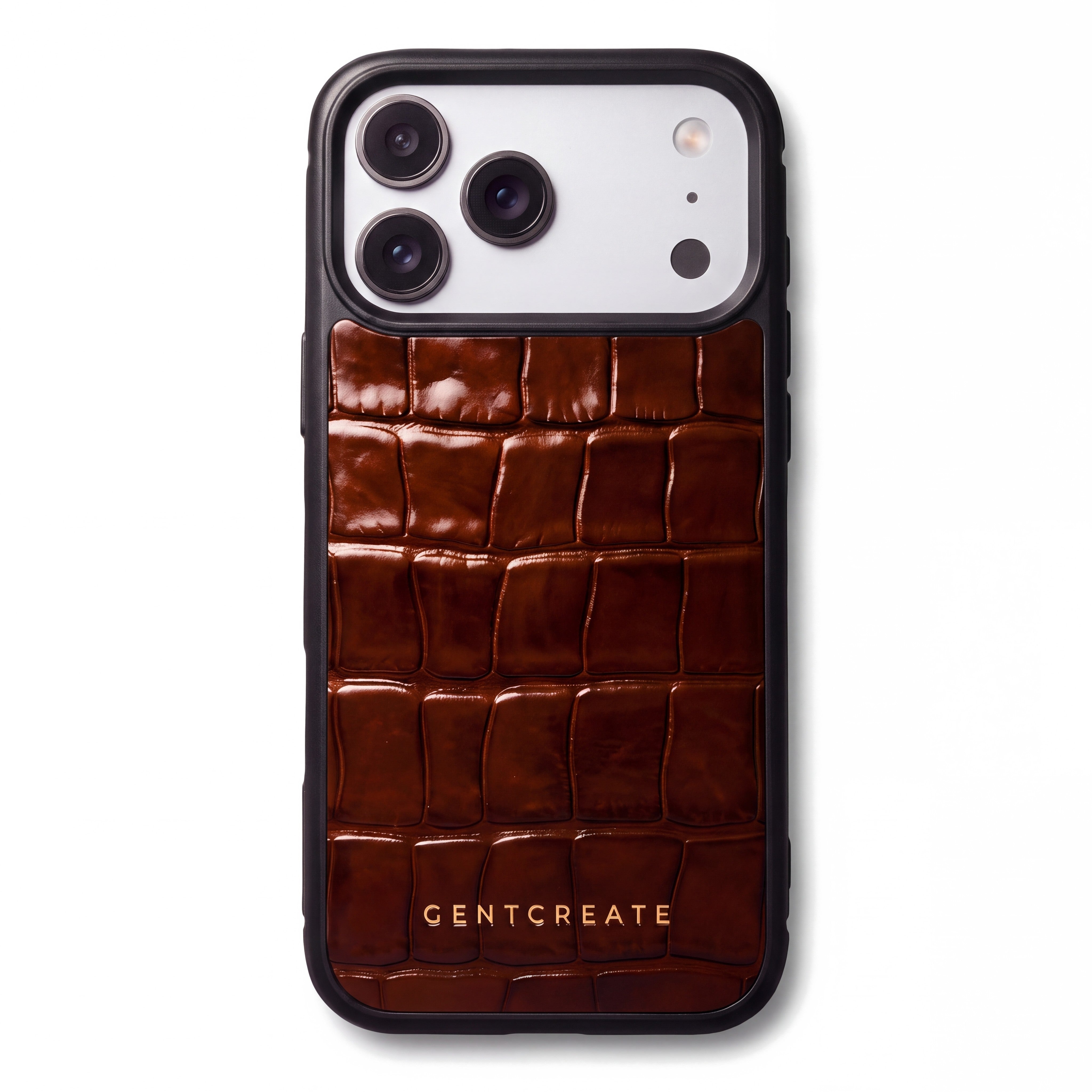 クロコ型押し スマホケース 本革 光沢 iPhoneケース ブランド | GENTCREATE
