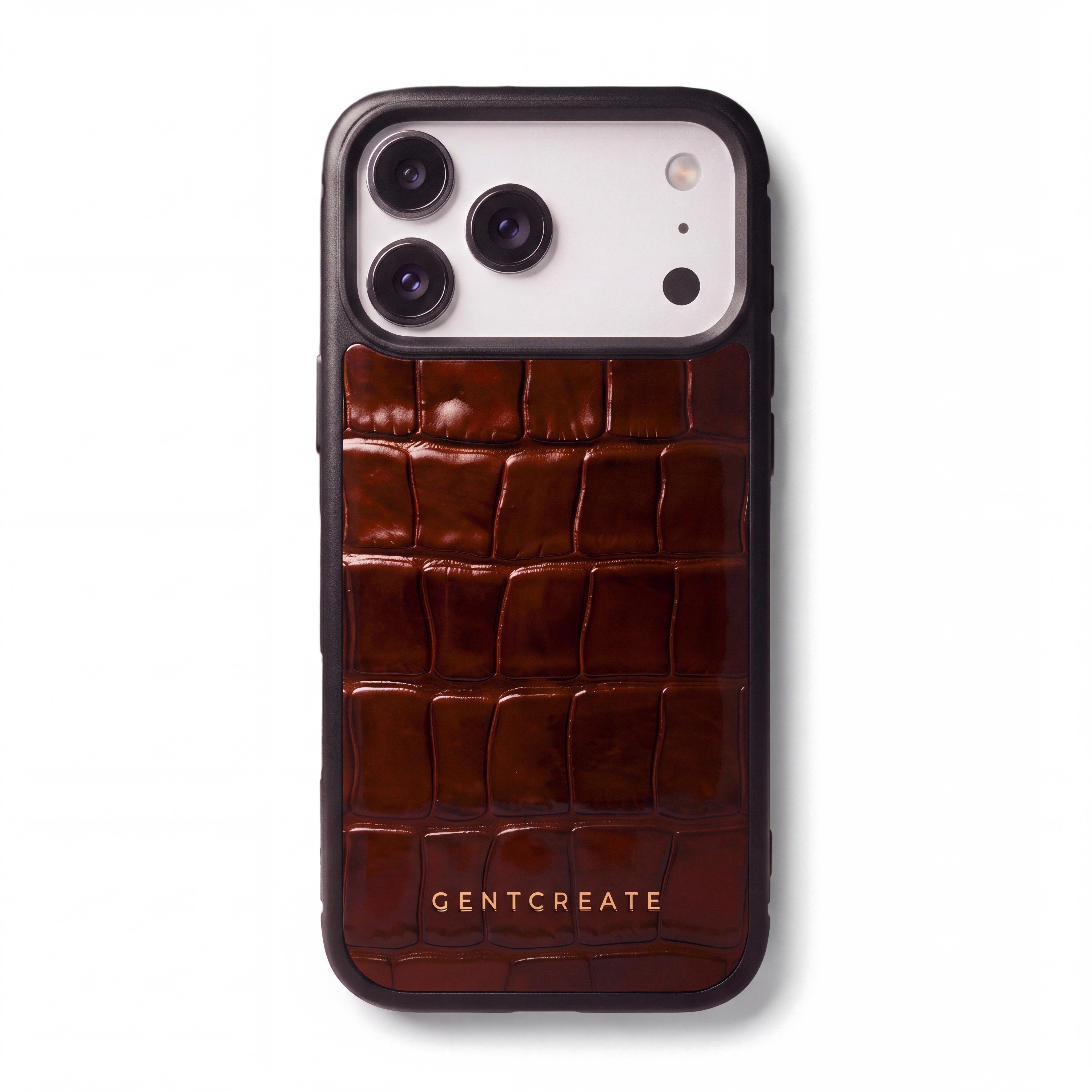 クロコ型押し スマホケース 本革 光沢 iPhoneケース ブランド | GENTCREATE