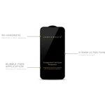 GENTCREATE水晶清晰的钢化玻璃屏幕保护膜，适用于iPhone 16 Pro，具有9H硬度、边到边的全覆盖保护和抗指纹的疏油涂层。