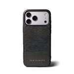 리자드 엠보싱 카프스킨 iPhone 케이스, 블랙, GENTCREATE