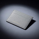 Light gray pebble leather card holder by GENTCREATE, Back Pocket Wallets menu image