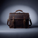 Dark brown leather messenger bag Viri by GENTCREATE, Leather Bags menu image
