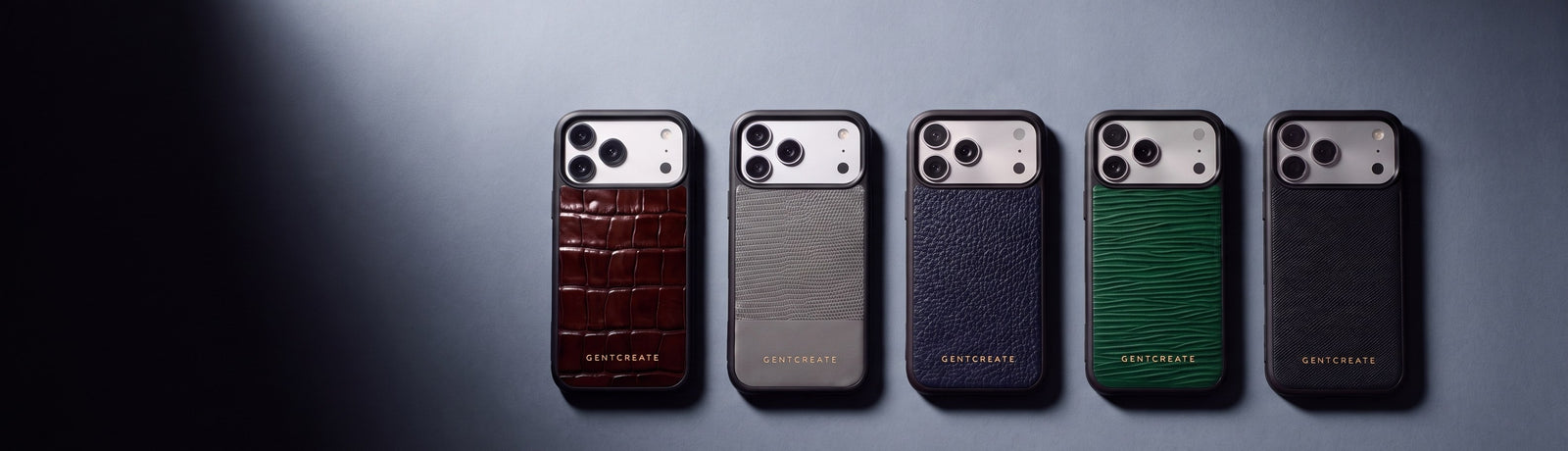 Fundas iPhone 18 Pro de cuero croco, lagarto, granulado, ondulado y Saffiano de GENTCREATE, menú Todas las fundas para iPhone