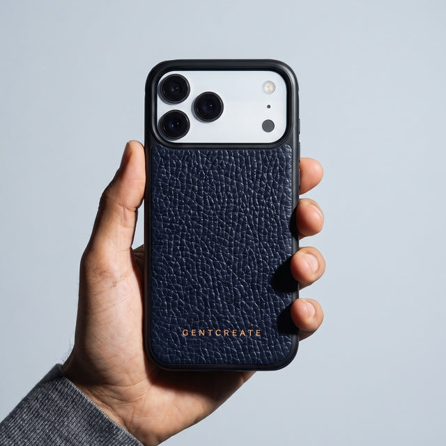 Leather iPhone Case Pebble Pattern