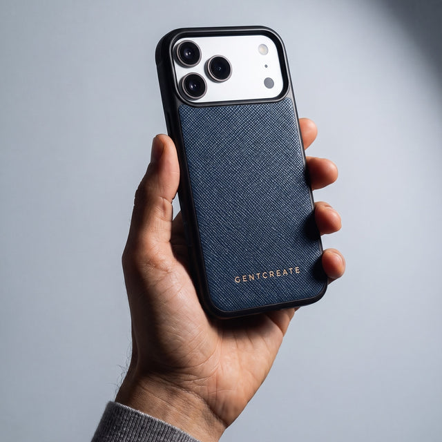 Leather iPhone Case Saffiano Pattern