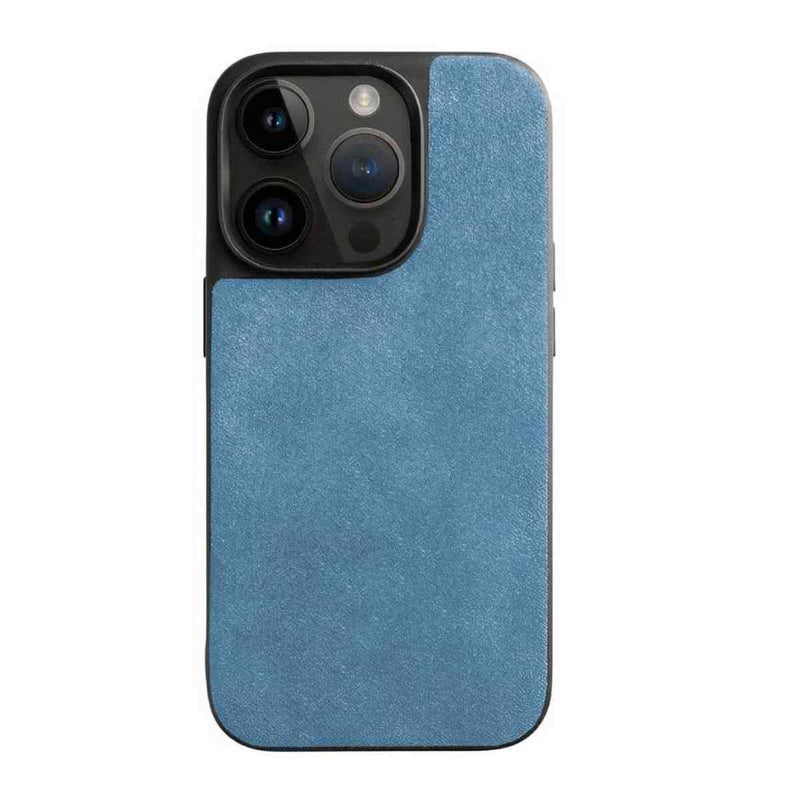 Light blue Alcantara 14 Pro iPhone Case by Gentcreate