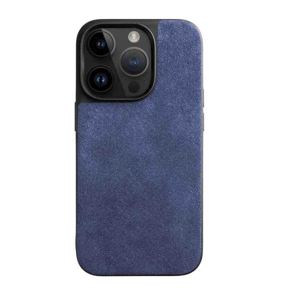 iPhone Alcantara Blue iPhone 15 Case By Luxury Fashion Brand Gentcreate