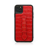 Red Crocodile Leather iPhone Case By Gentcreate