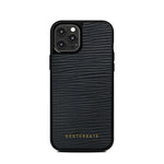 黑色皮革iPhone 16 Pro Max手机壳 波浪图案