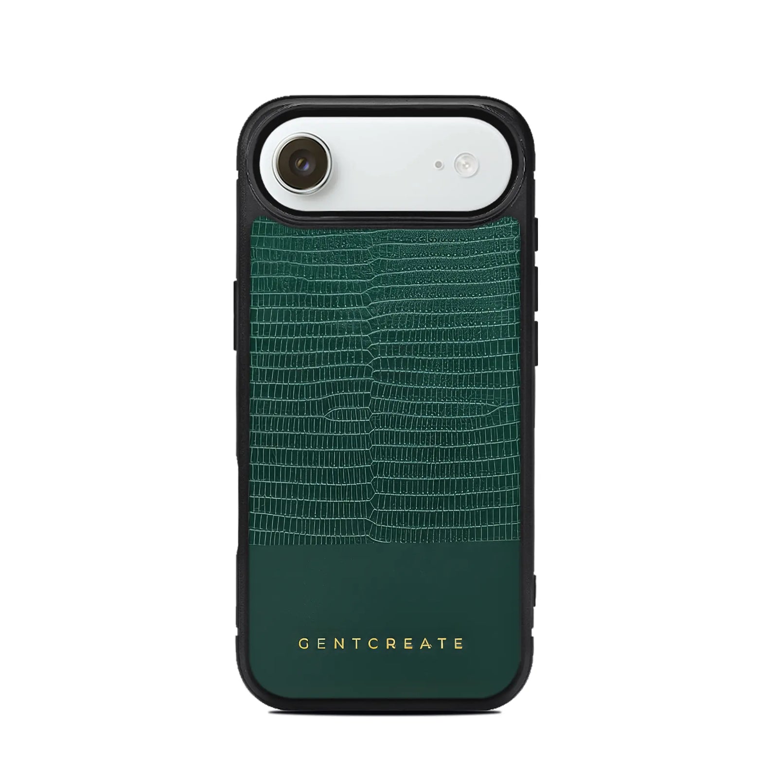 Capa de couro para iPhone com padrão de lagarto