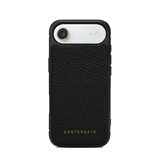 Funda de cuero para iPhone con estampado de guijarros