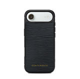 黑色皮革iPhone 17 Air手机壳 波浪图案