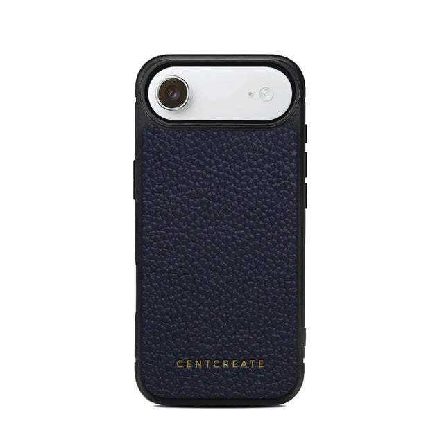 Funda de cuero para iPhone con estampado de guijarros