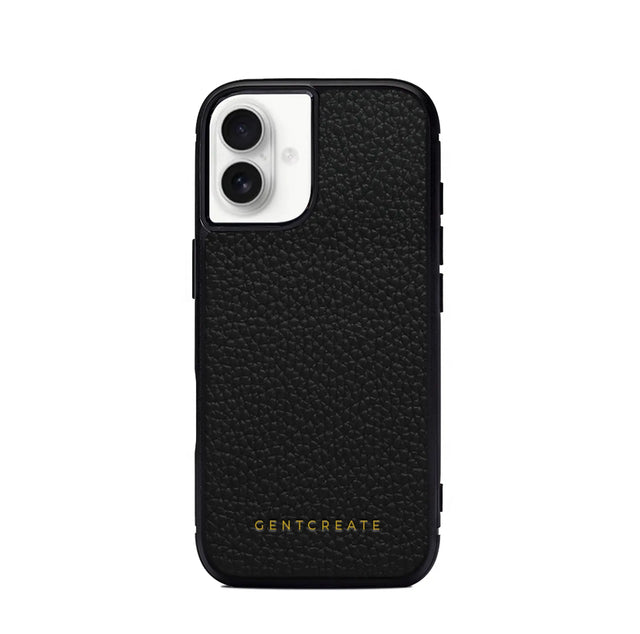 Funda de cuero para iPhone con estampado de guijarros