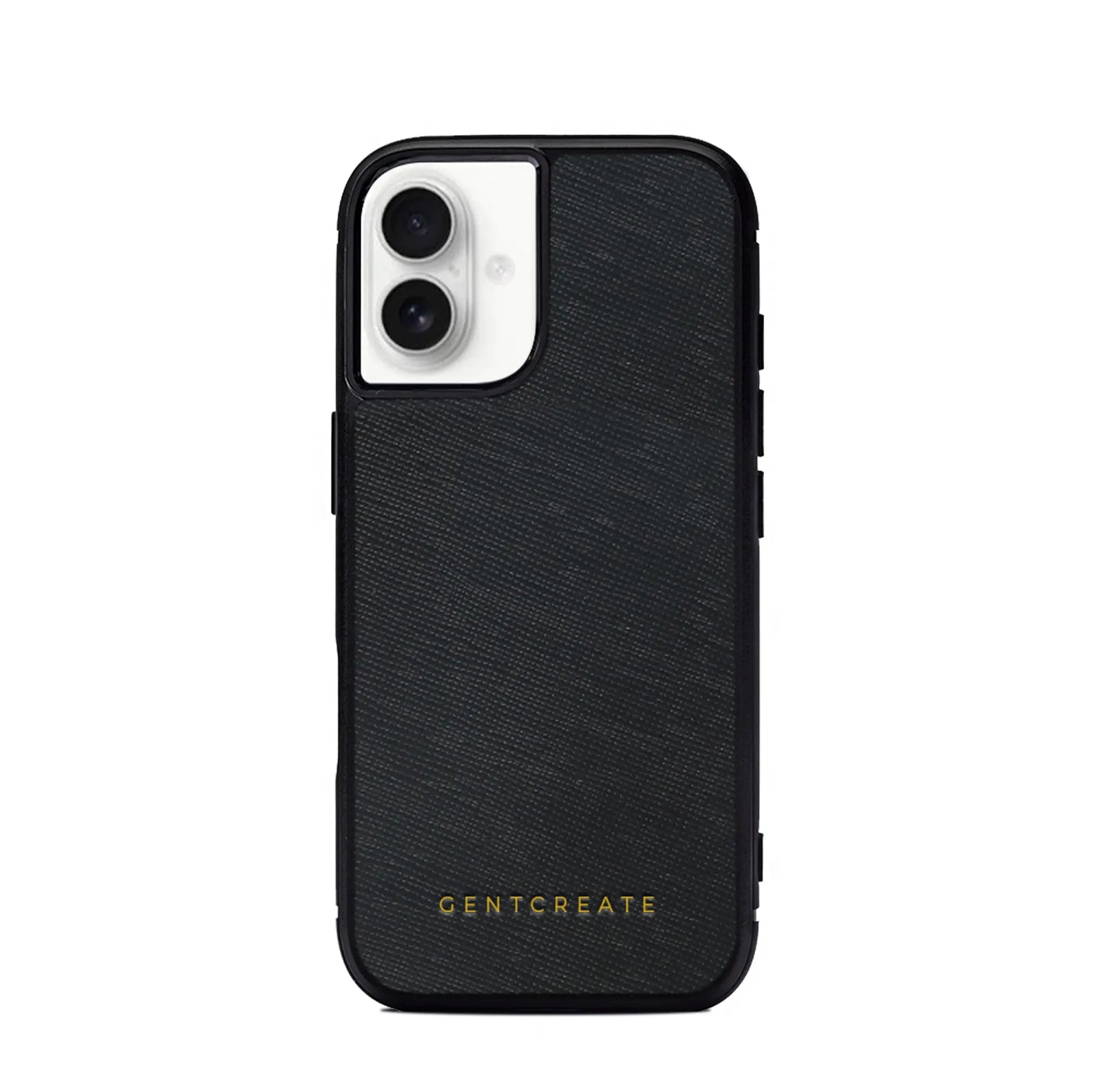 Leather iPhone Case Saffiano Pattern, iPhone 17 Pro / Navy Leather iPhone Case Saffiano Pattern, iPhone 17 Pro / Navy