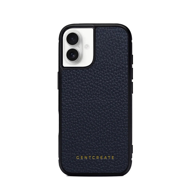 Funda de cuero para iPhone con estampado de guijarros