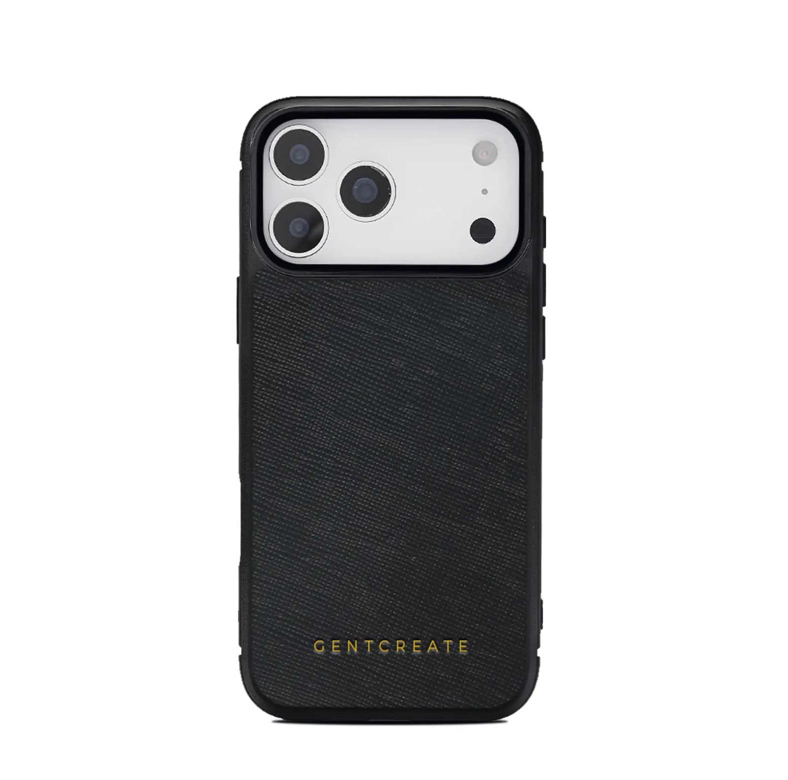Leather iPhone Case Saffiano Pattern, iPhone 17 Pro / Navy Leather iPhone Case Saffiano Pattern, iPhone 17 Pro / Navy