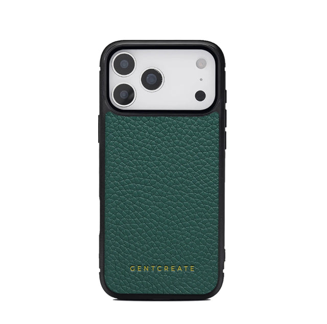Funda de cuero para iPhone con estampado de guijarros