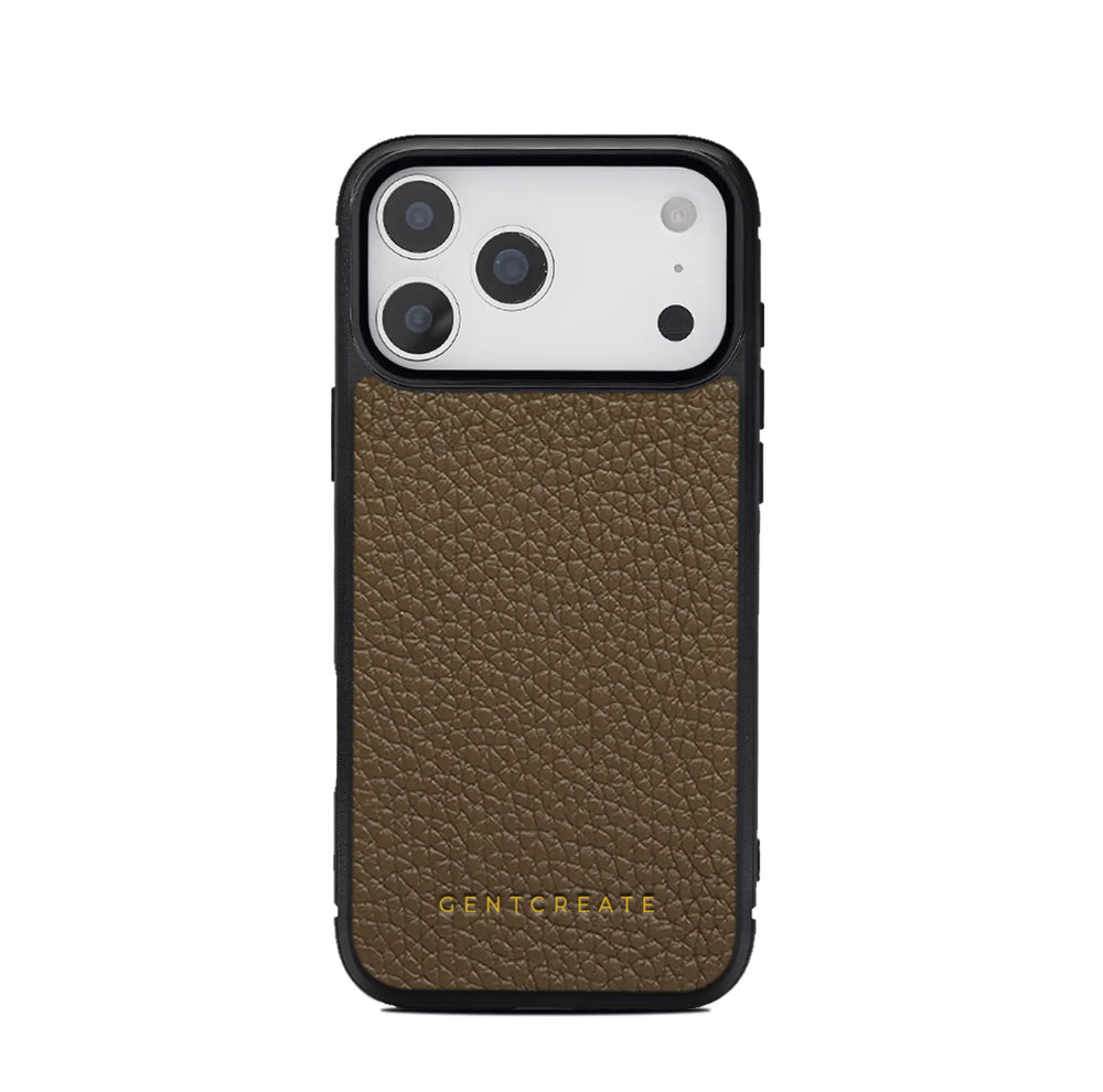 Leather iPhone Case Pebble Pattern