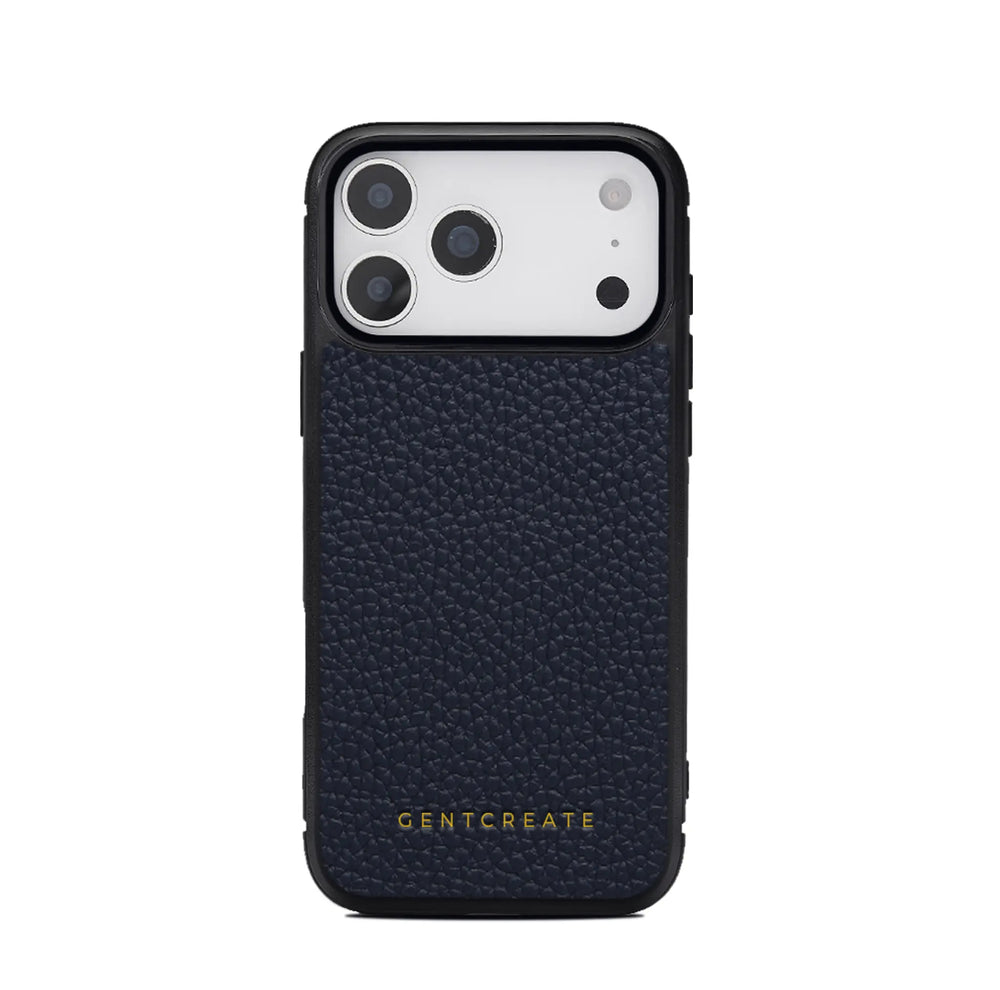 Leather iPhone 17 Navy Case By Gentcreate