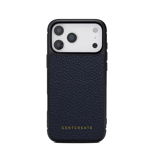 Leather iPhone 17 Navy Case By Gentcreate