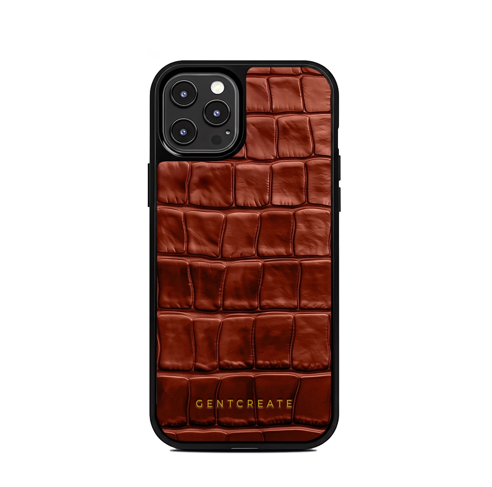 Leather iPhone Case Croco Glossy, iPhone 14 Pro / Glossy Burgundy Leather iPhone Case Croco Glossy, iPhone 14 Pro / Glossy Burgundy