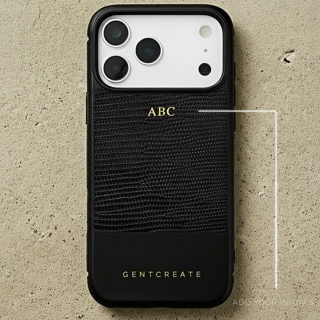 Lizard-kuvioinen nahkainen iPhone-kotelo