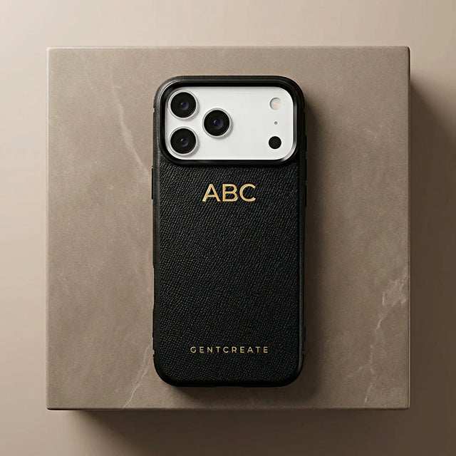 Leather iPhone Case Saffiano Pattern