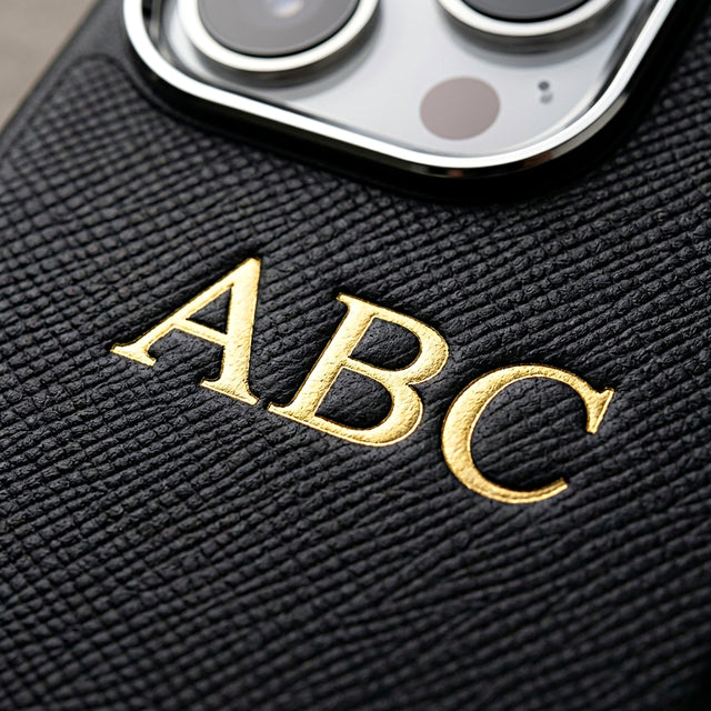 Leather iPhone Case Saffiano Pattern